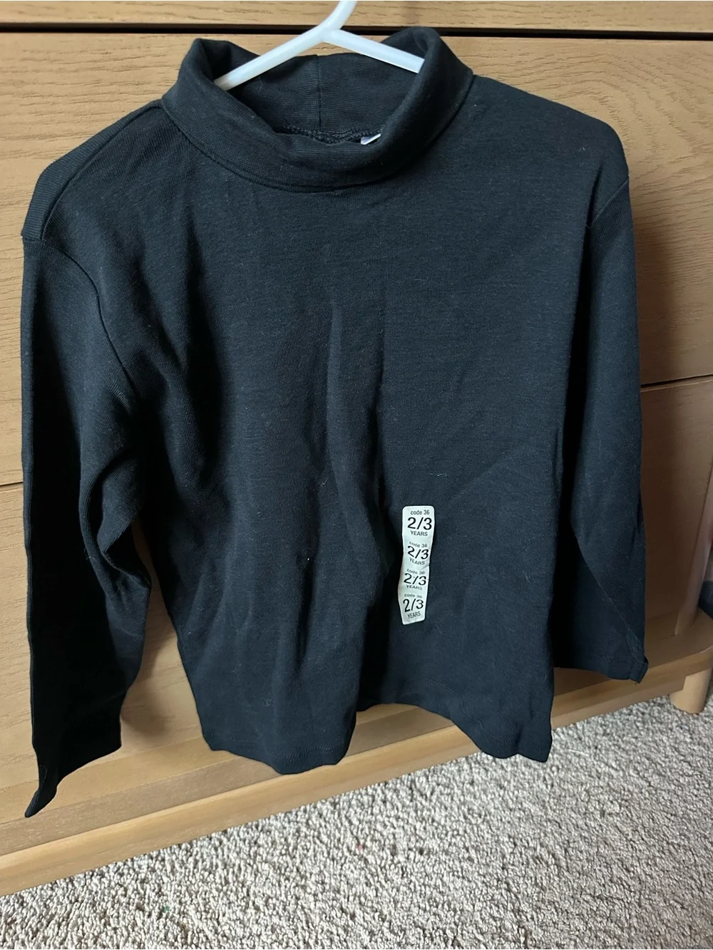 Zara Black Long Sleeve Turtleneck Tee